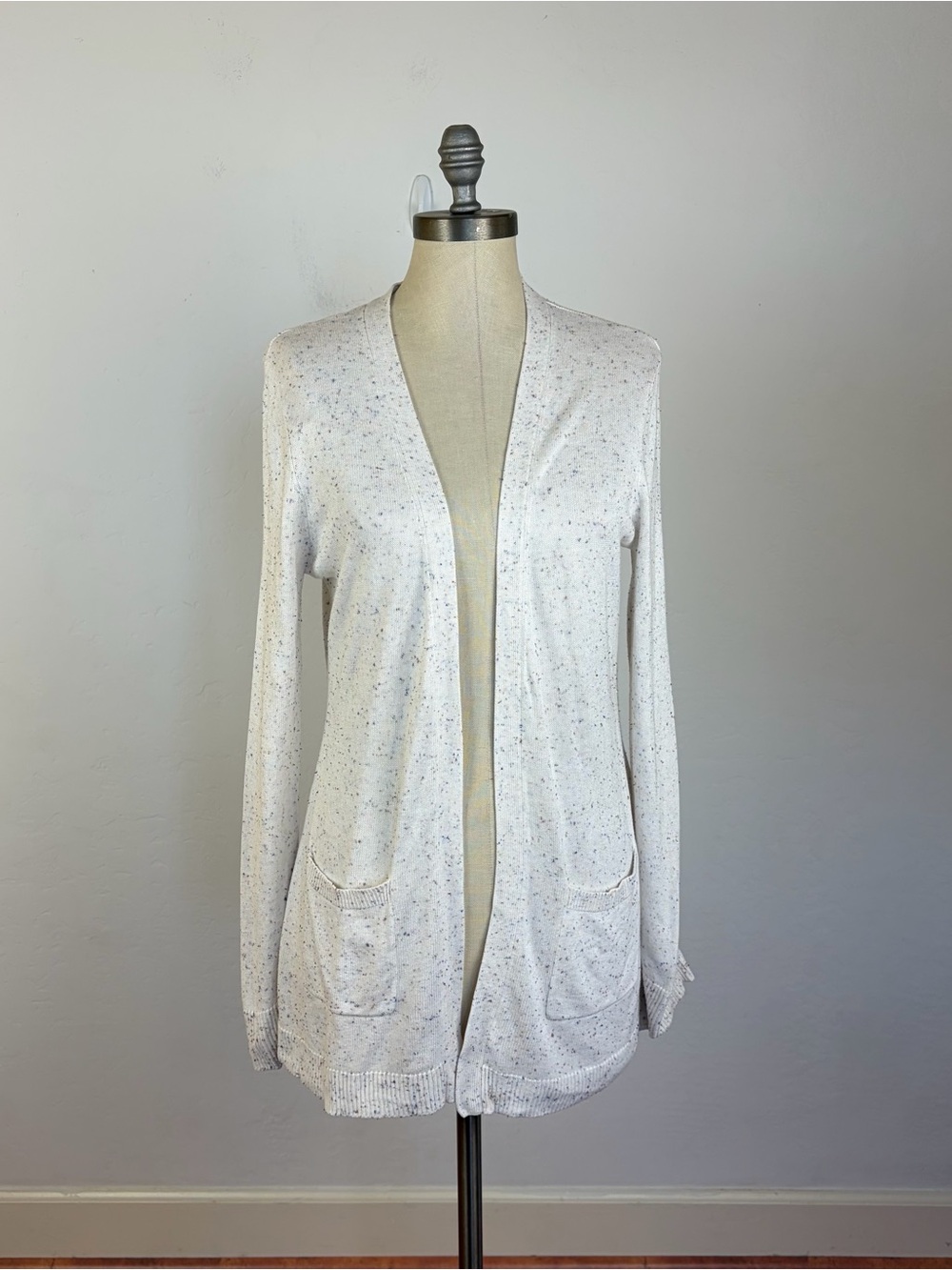 Stitches & Stripes Speckled Open Front Cardigan